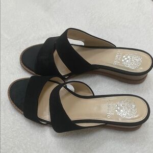 Vince Cameo Relinie Demi Wedge suede slip on sandals